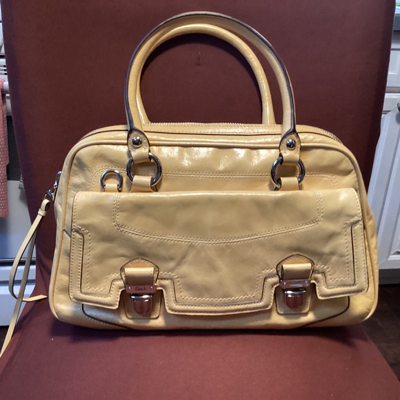 Coach Yellow Leather Poppy Satchel Handbag Shoulder Bag No. A1269-17888 - Picture 1 of 16